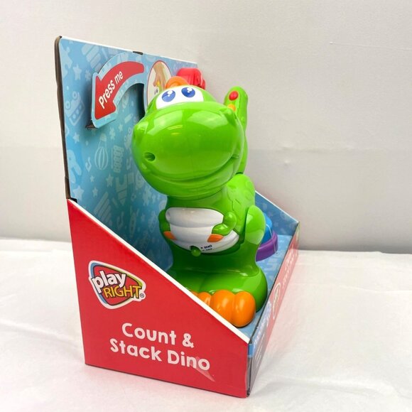 PLAY RIGHT 6-PCS Count & Stack Dino 12M+ - Picture 2 of 16